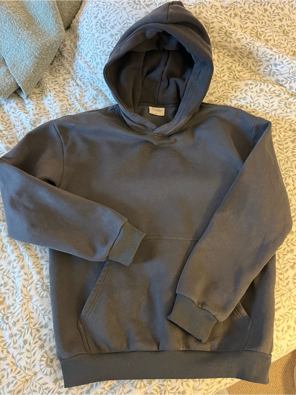 Comfrt Minimalist Hoodie Steel Grey Charcoal Gray Size Medium M Unisex Weighted
